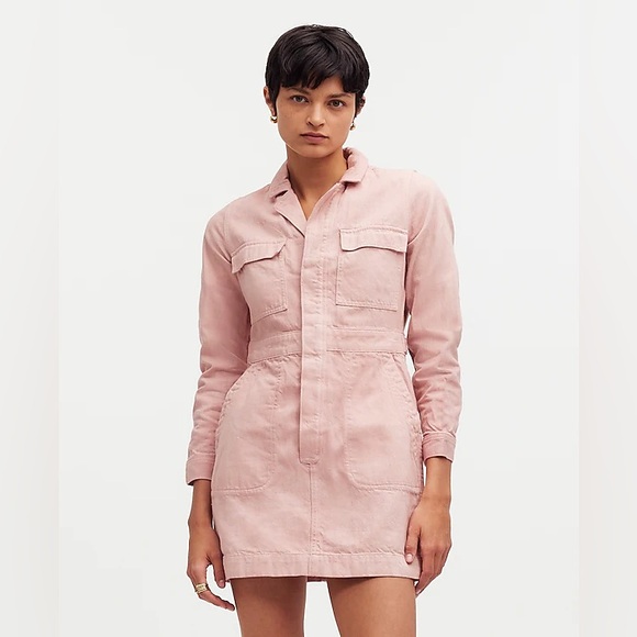 Madewell Dresses & Skirts - NWT Madewell x MN Dye Studio Denim Patch-Pocket Mini Dress